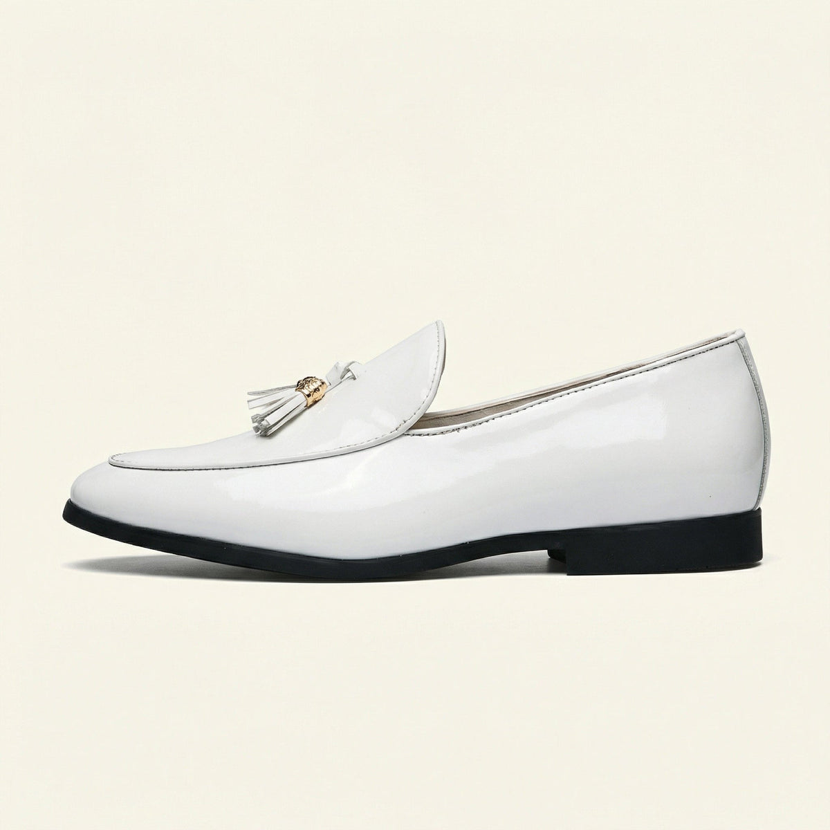 Mocassin Habillé à Glands en Cuir Verni