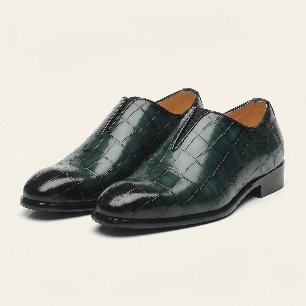Mocassin Habille Slip-on Effet Crocodile