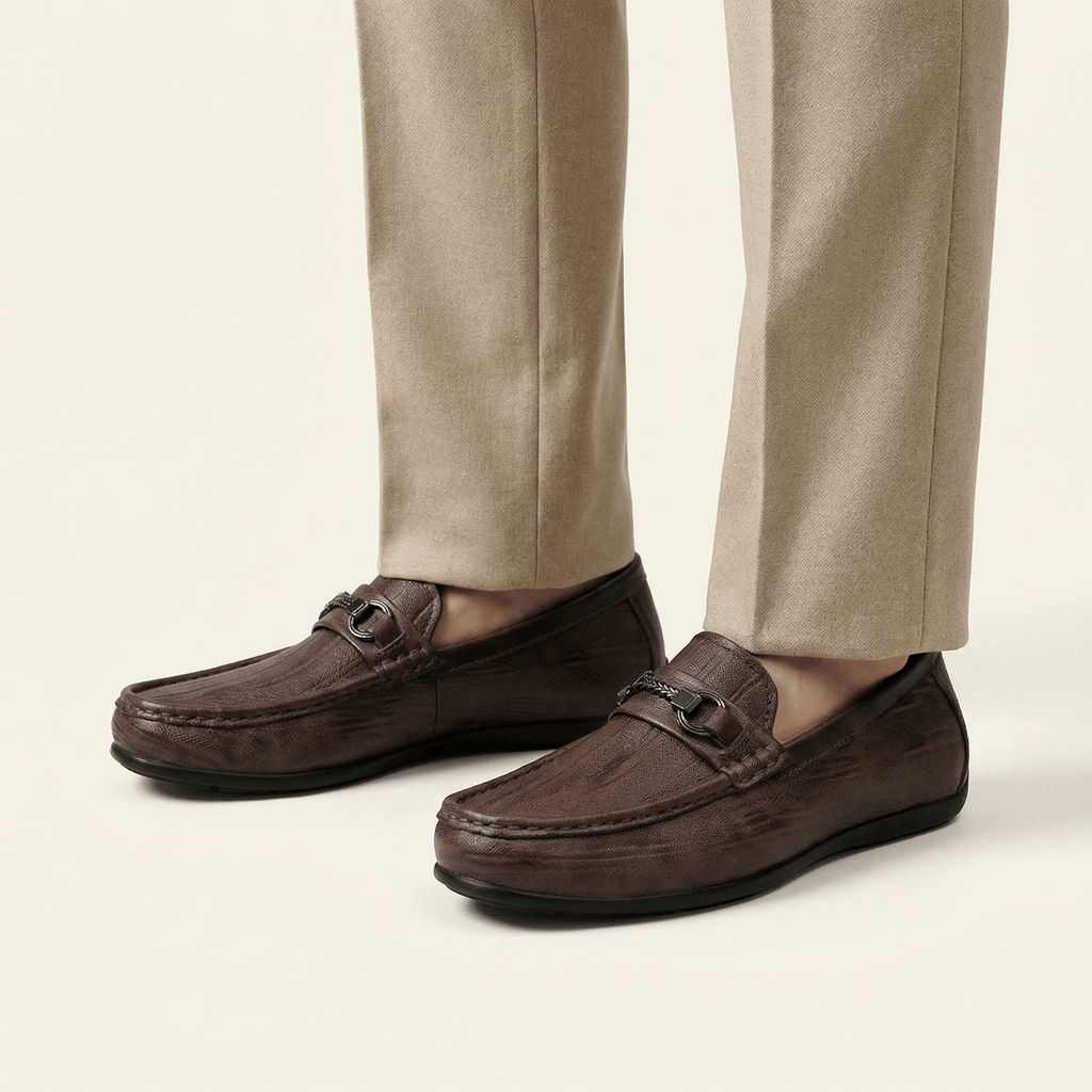 Mocassin Homme à Mors en Cuir