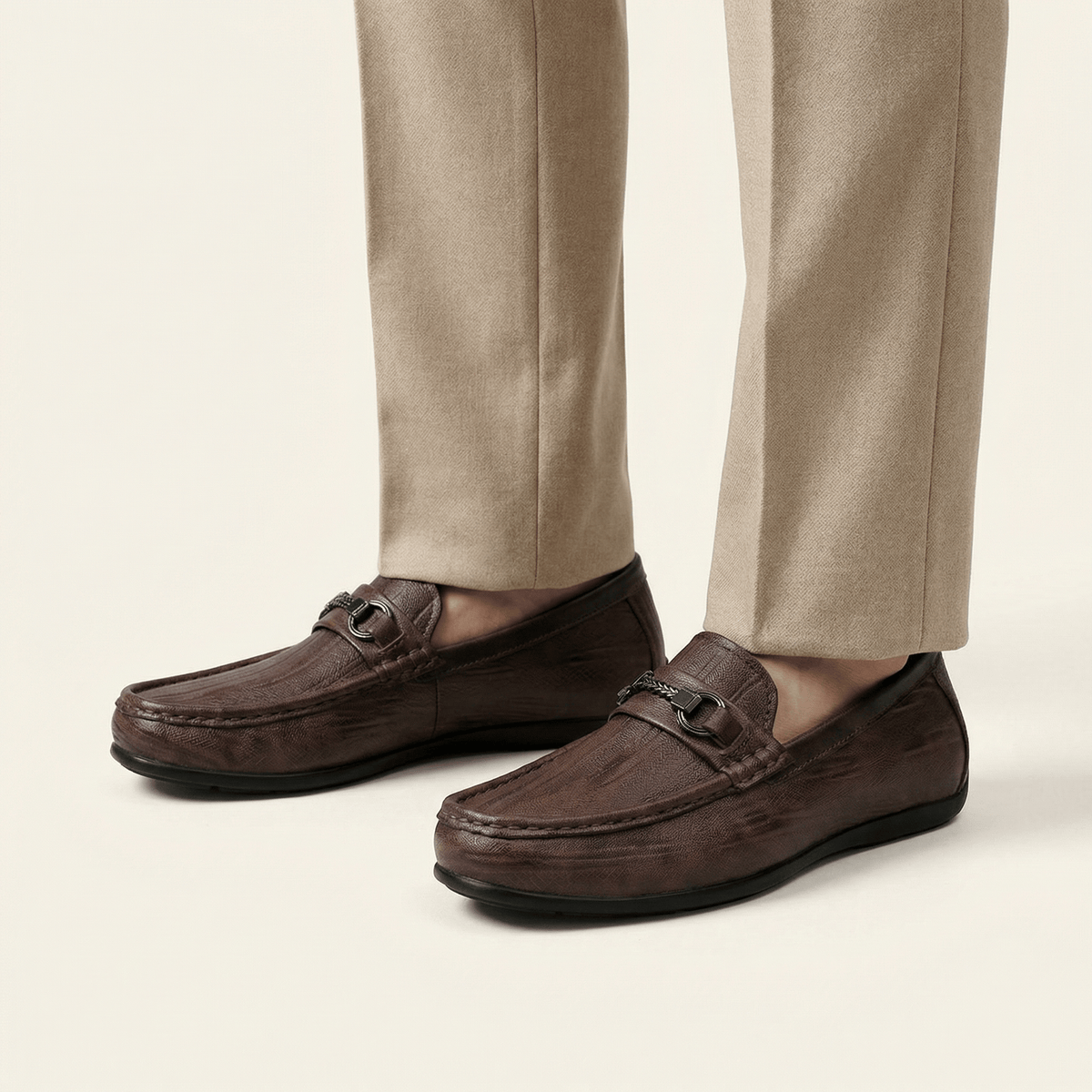 Mocassin Homme à Mors en Cuir