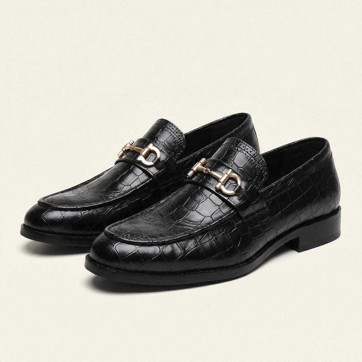 Mocassin Homme à Mors en Cuir Croco