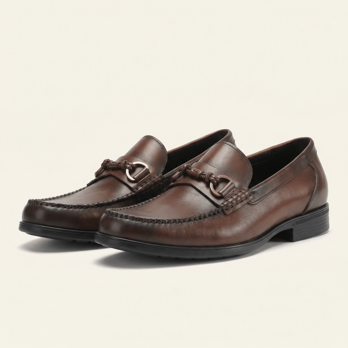 Mocassin Homme à Mors en Cuir Patiné