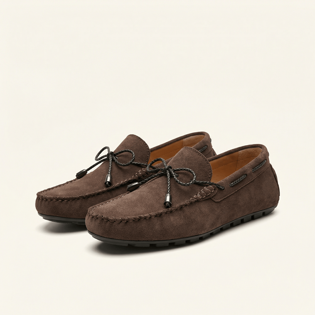 Mocassin Homme en Suédine avec Lacets