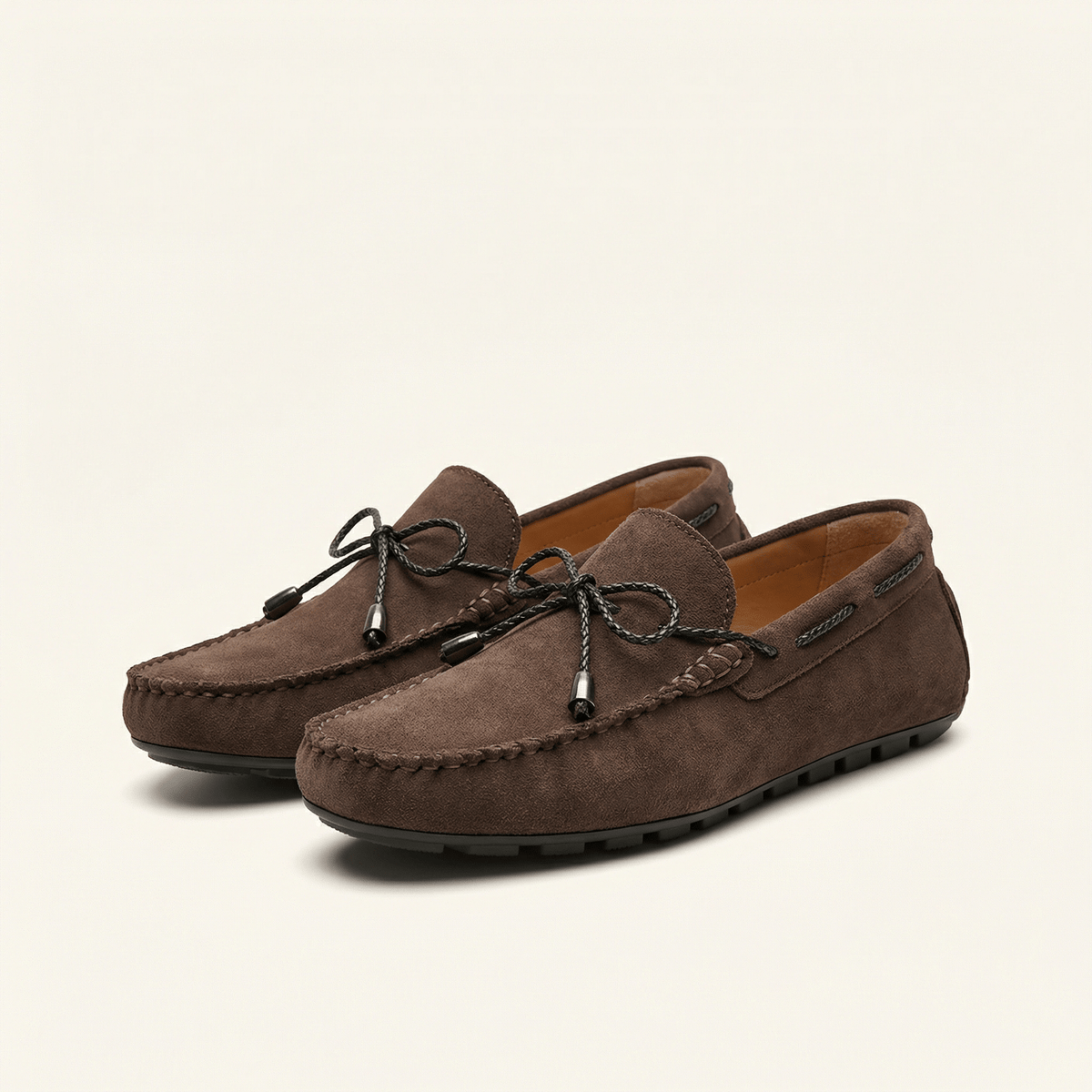 Mocassin Homme en Suédine avec Lacets