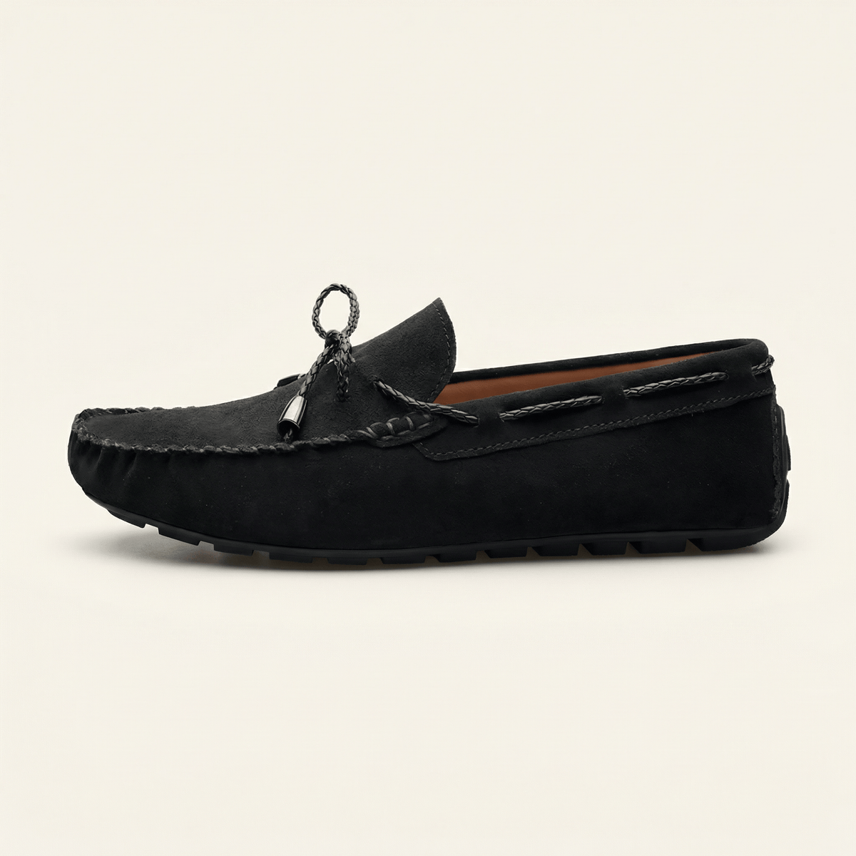 Mocassin Homme en Suédine avec Lacets