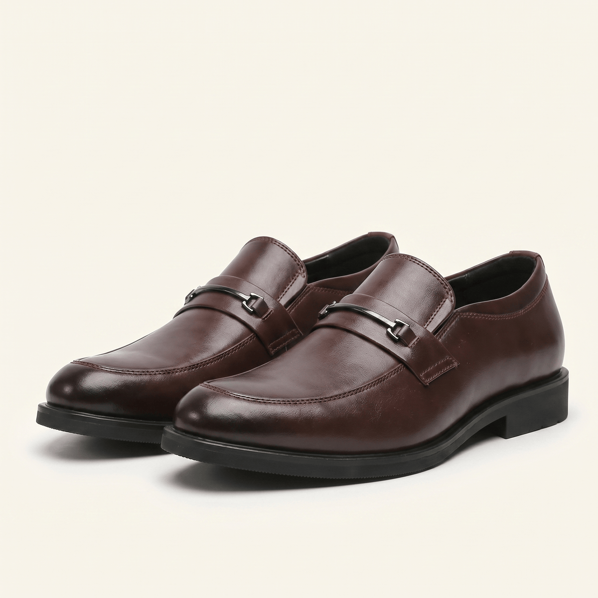 Mocassin Homme Cérémonie à Barrette en Cuir Verni
