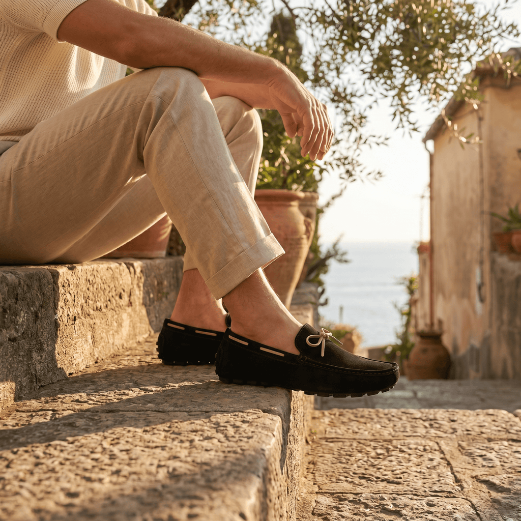 Mocassin Homme Classique de Conduite à Nœud