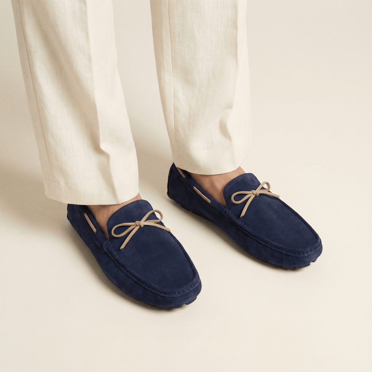 Mocassin Homme Classique de Conduite à Nœud