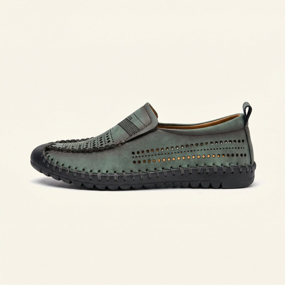 Mocassin Homme de Conduite en Cuir Perforé Souple