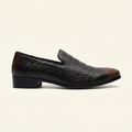 Mocassin homme effet cuir crocodile en PU