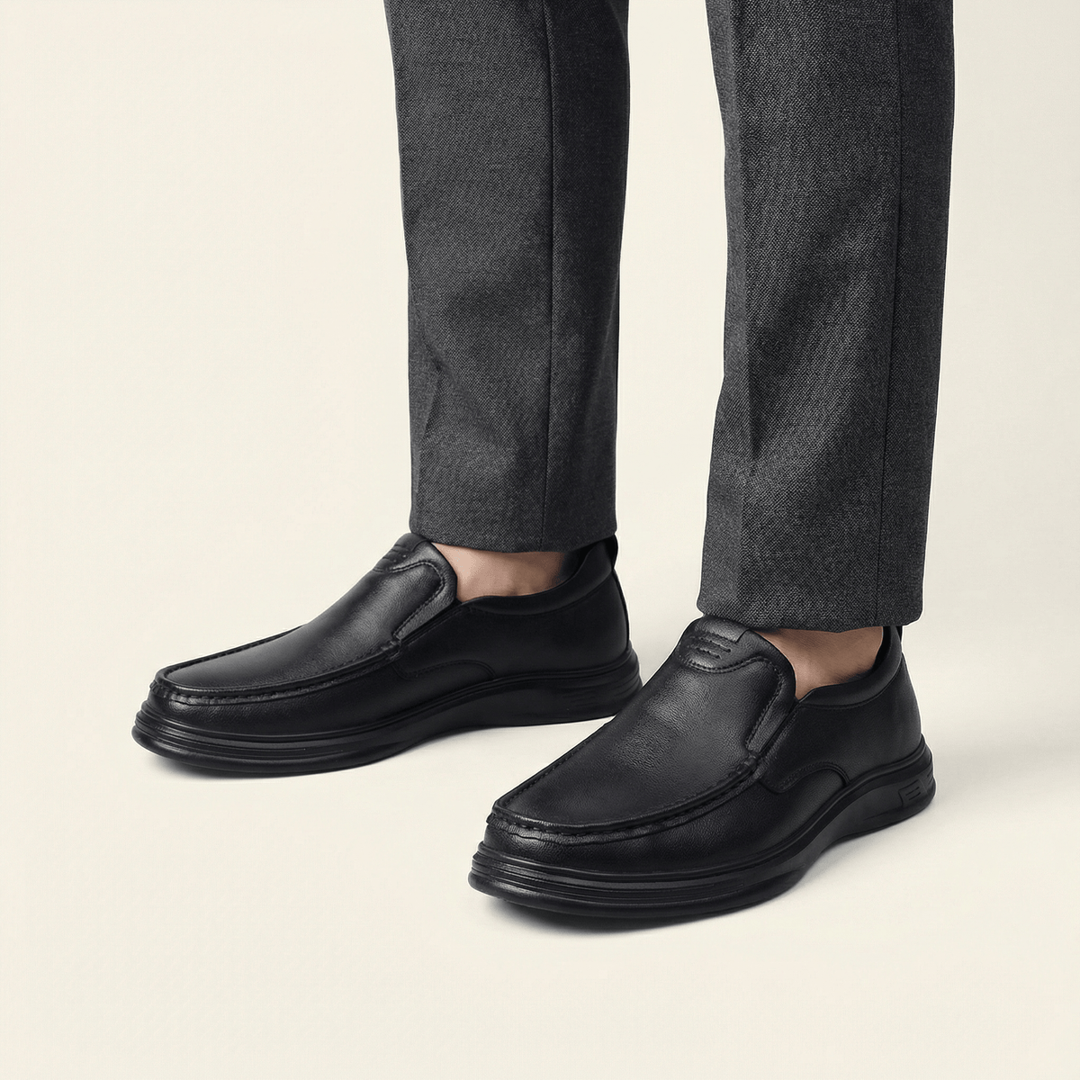 Mocassin Homme Fermé Confort en Cuir