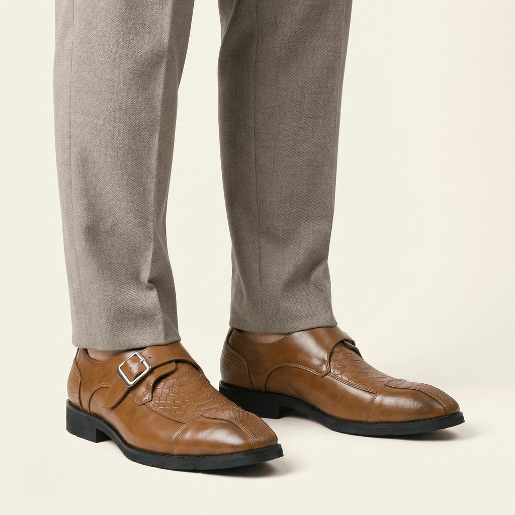 Mocassin Homme Habillé à Boucle Décorative