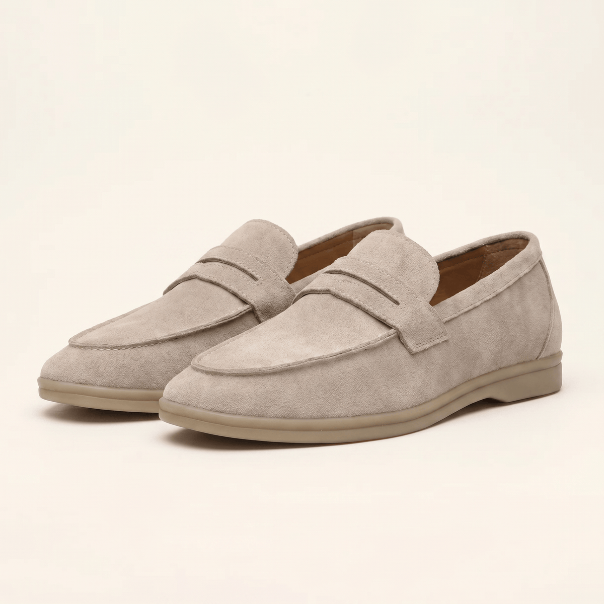 Mocassin Homme Penny Épuré Souple en Daim