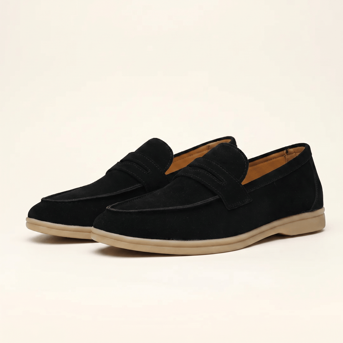 Mocassin Homme Penny Épuré Souple en Daim
