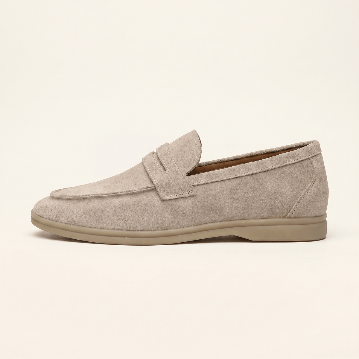 Mocassin Homme Penny Épuré Souple en Daim