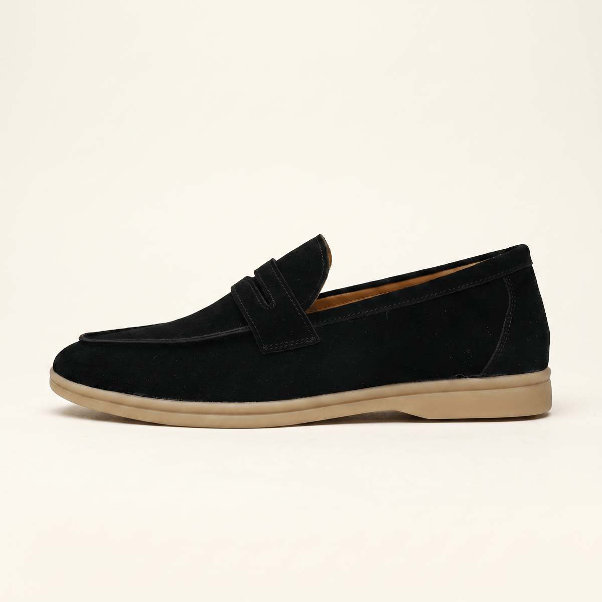 Mocassin Homme Penny Épuré Souple en Daim