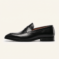 Mocassin Homme Penny Loafer Bout Effilé en Cuir Lisse