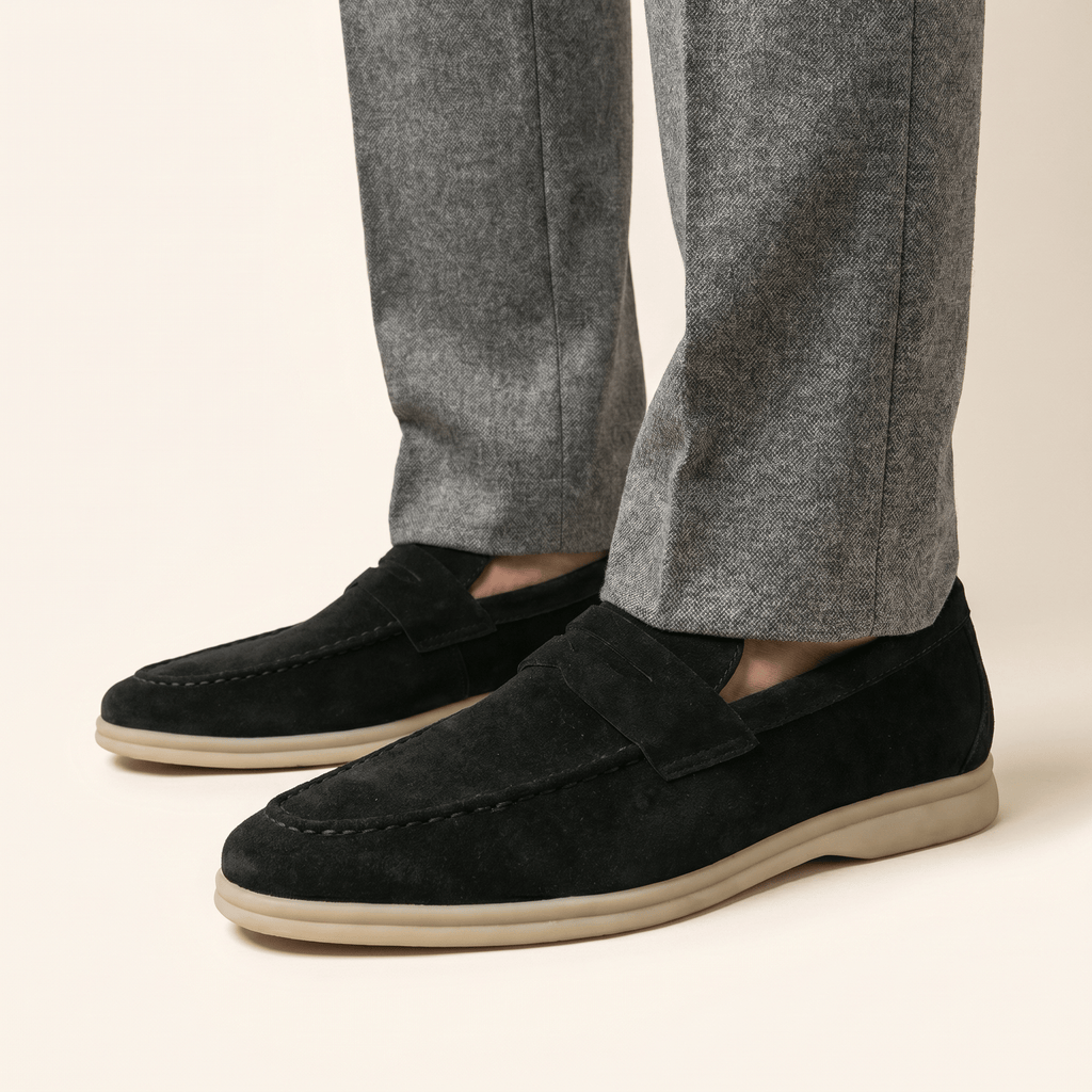 Mocassin Homme Penny Loafer Casual en Suédé