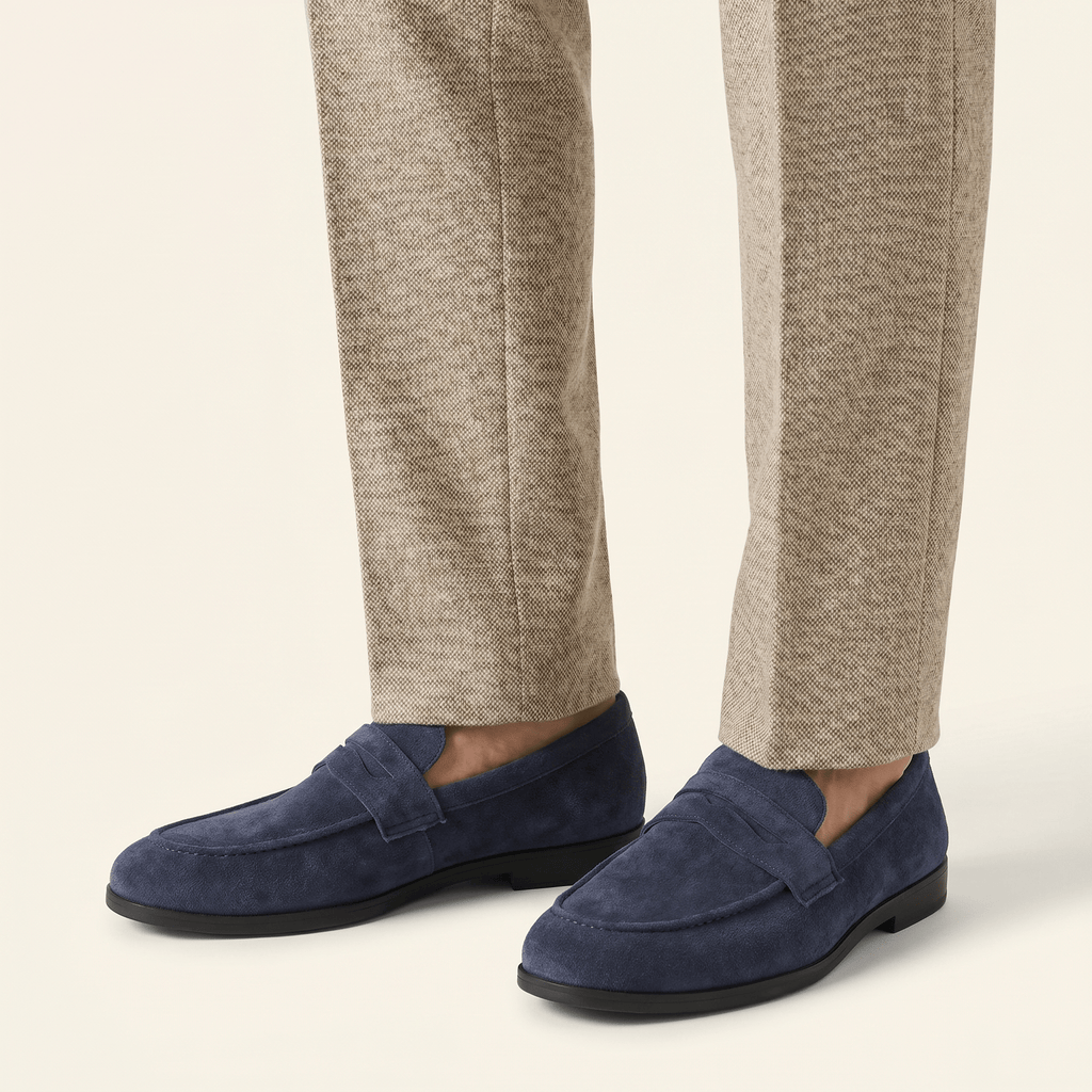 Mocassin Homme Penny Loafer Classique en Daim