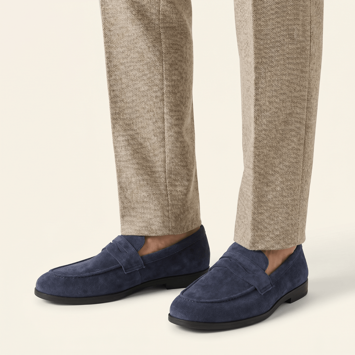 Mocassin Homme Penny Loafer Classique en Daim