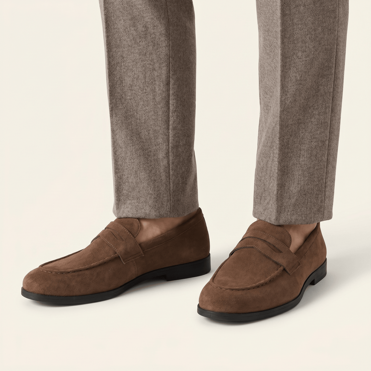 Mocassin Homme Penny Loafer Classique en Daim