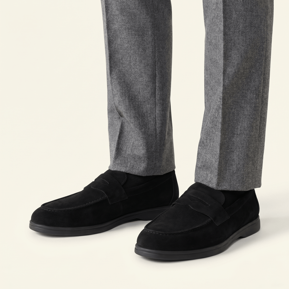 Mocassin Homme Penny Loafer Classique Souple en Velours