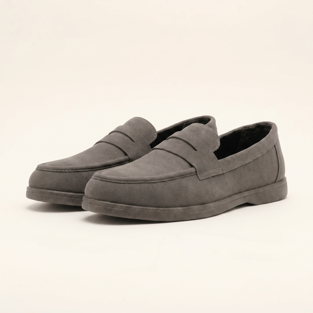 Mocassin Homme Penny Loafer Classique Souple en Velours
