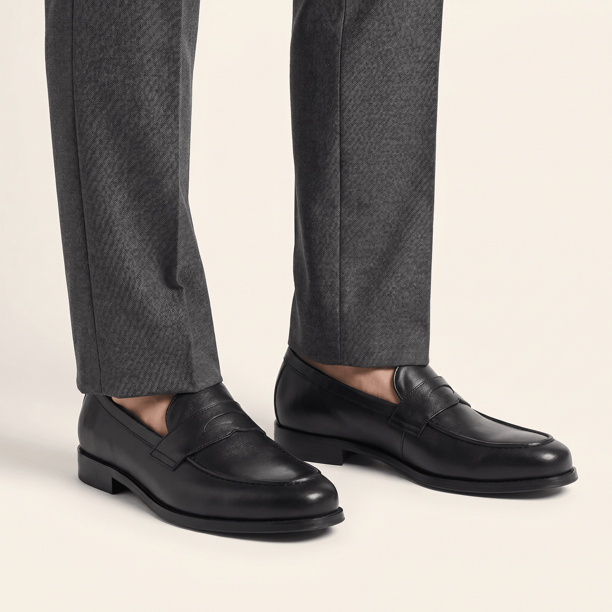 Mocassin Homme Penny Loafer Intemporel en Cuir Lisse