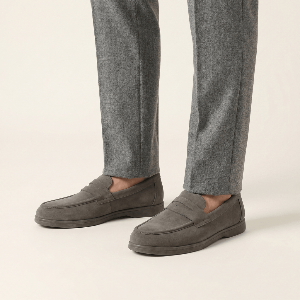Mocassin Homme Penny Loafer Souple en Suédé