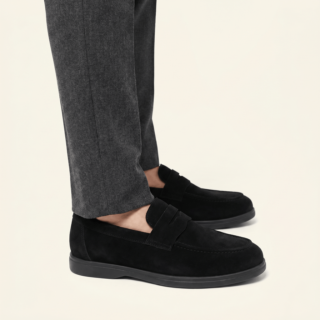 Mocassin Homme Penny Loafer Souple en Suédé