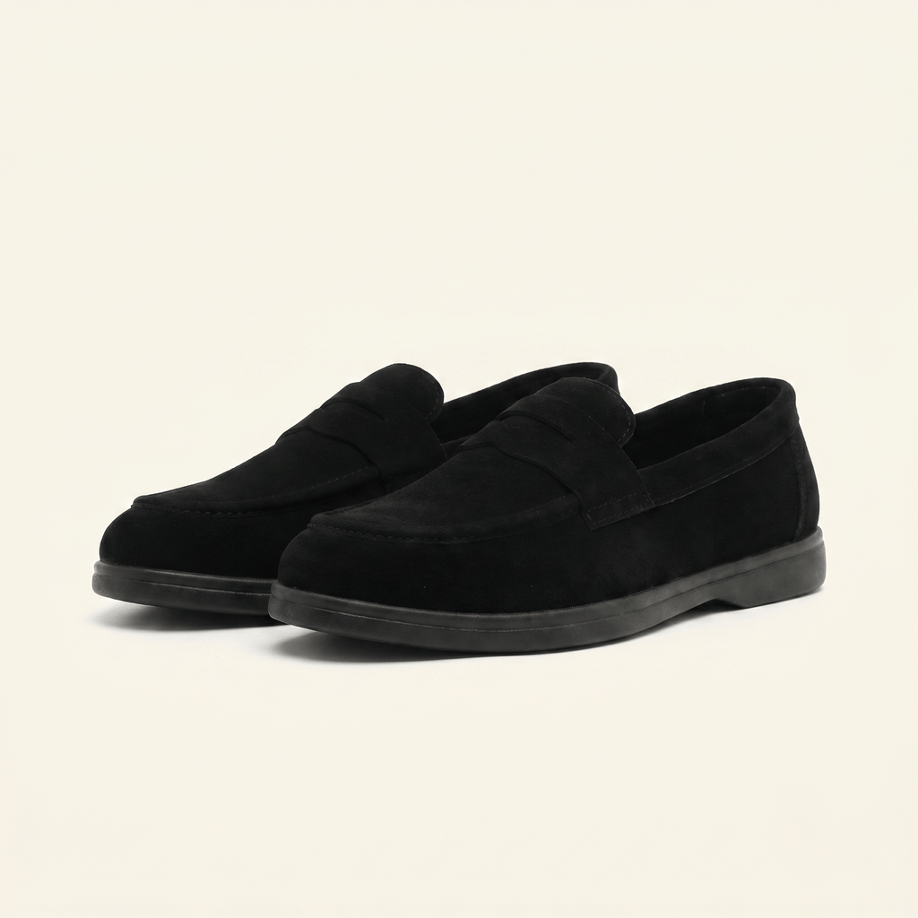Mocassin Homme Penny Loafer Souple en Suédé