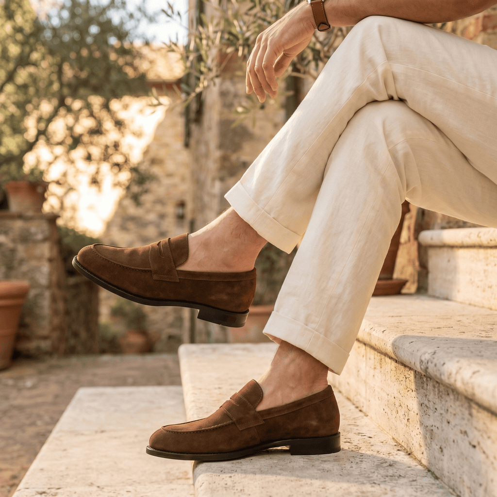 Mocassin Penny Loafer en Cuir Suédé