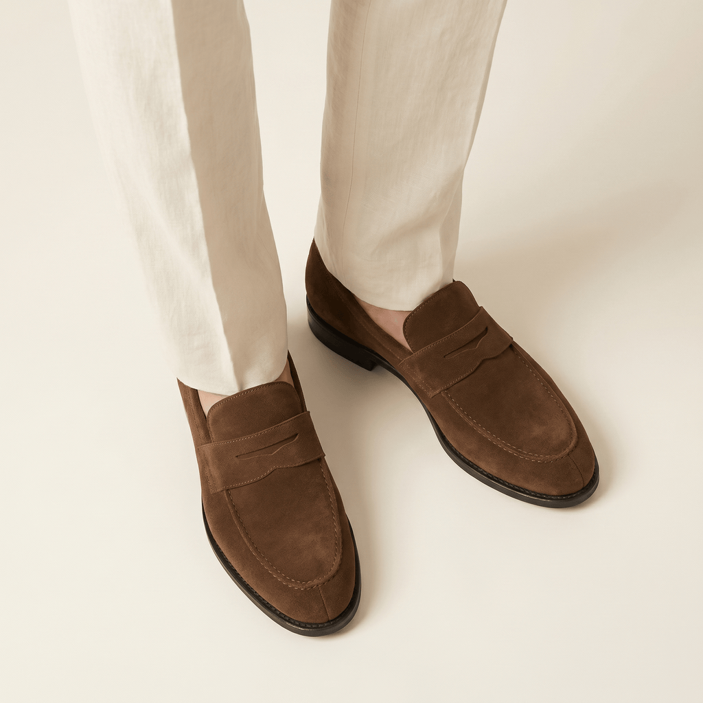 Mocassin Penny Loafer en Cuir Suédé
