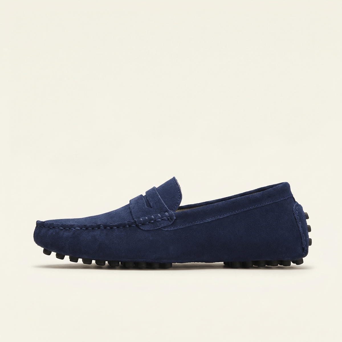 Mocassin Homme Souple en Cuir Suédé à Bande