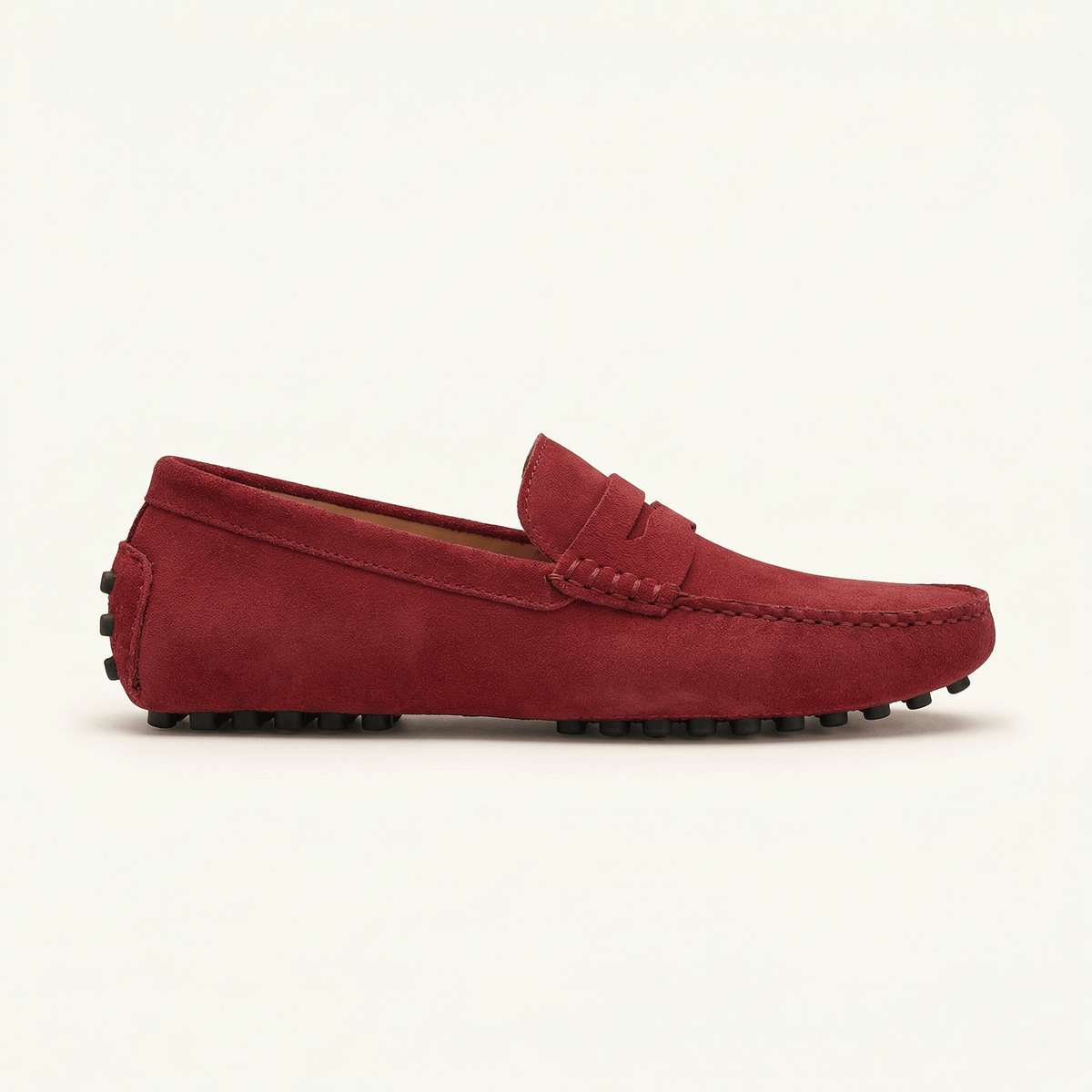 Mocassin Homme Souple en Cuir Suédé à Bande