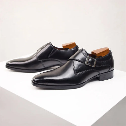 Chaussures homme à boucle bout allongé