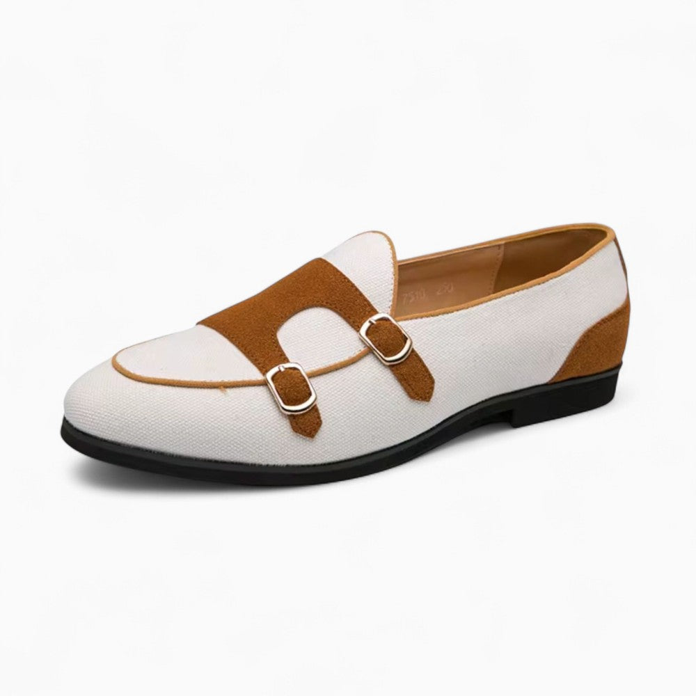 Mocassins Classiques En Cuir Synthétique Blanc Pour Hommes