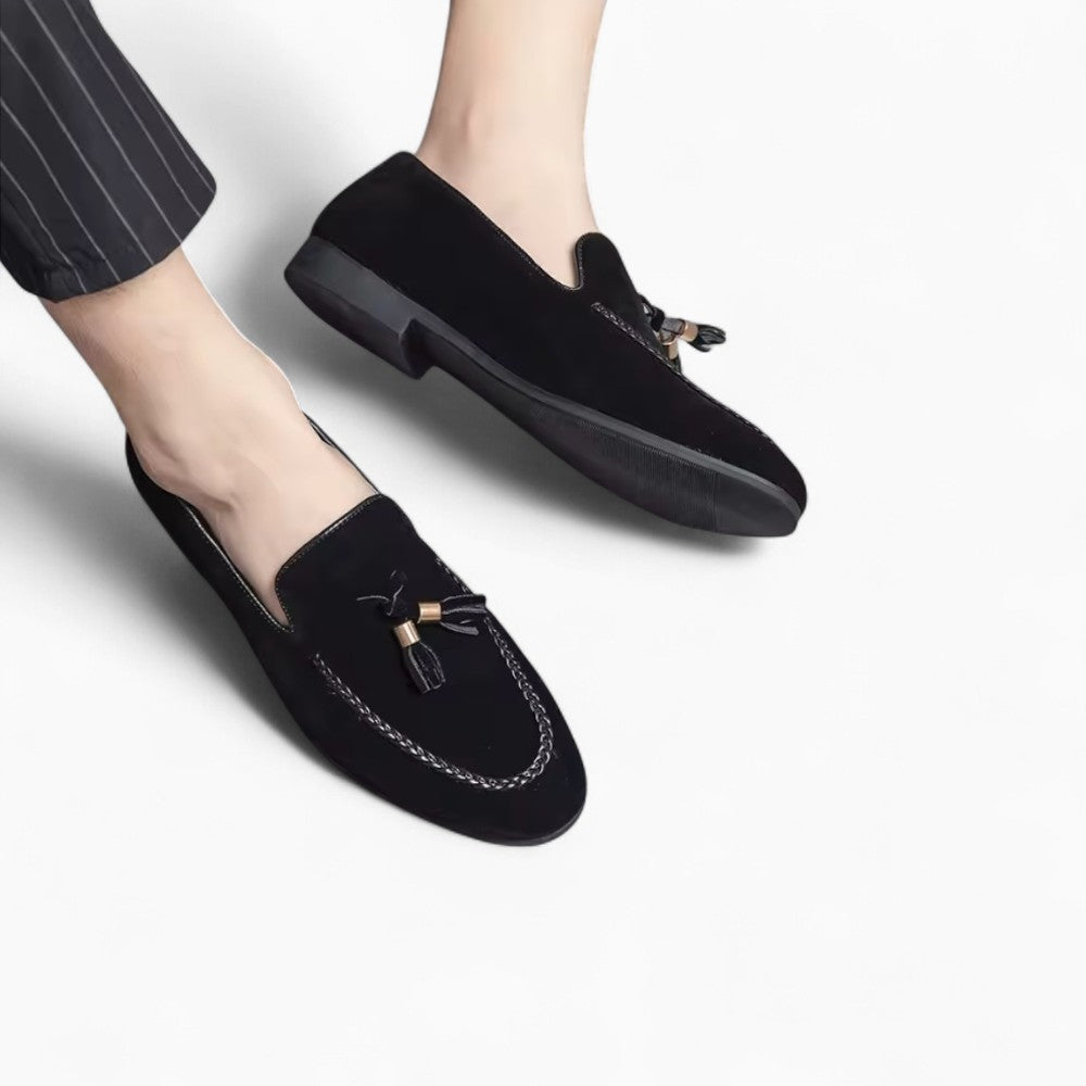 Mocassins classiques à glands effet daim en PU