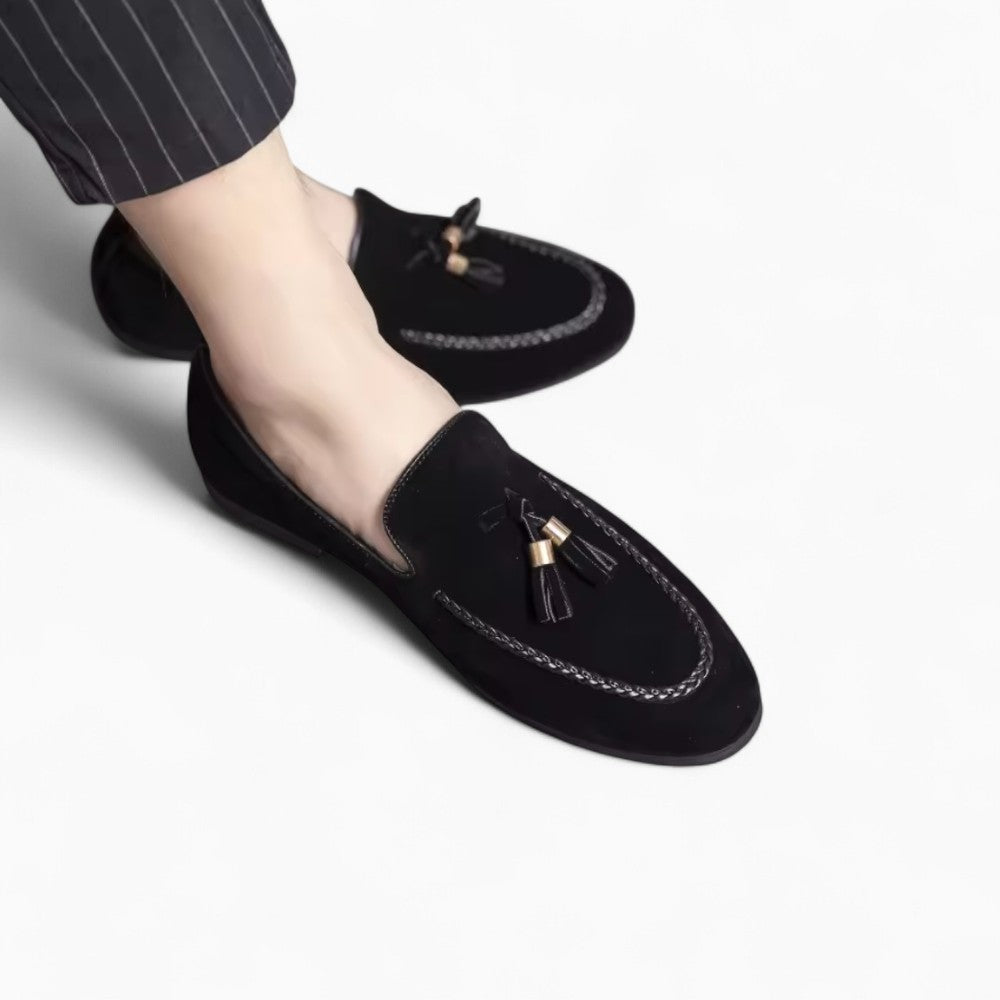 Mocassins classiques à glands effet daim en PU