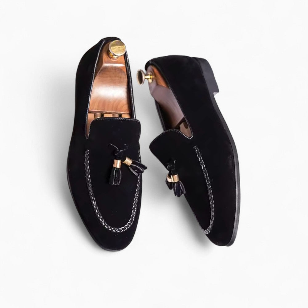 Mocassins classiques à glands effet daim en PU