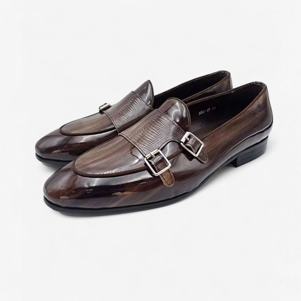 Mocassins marron à double boucle