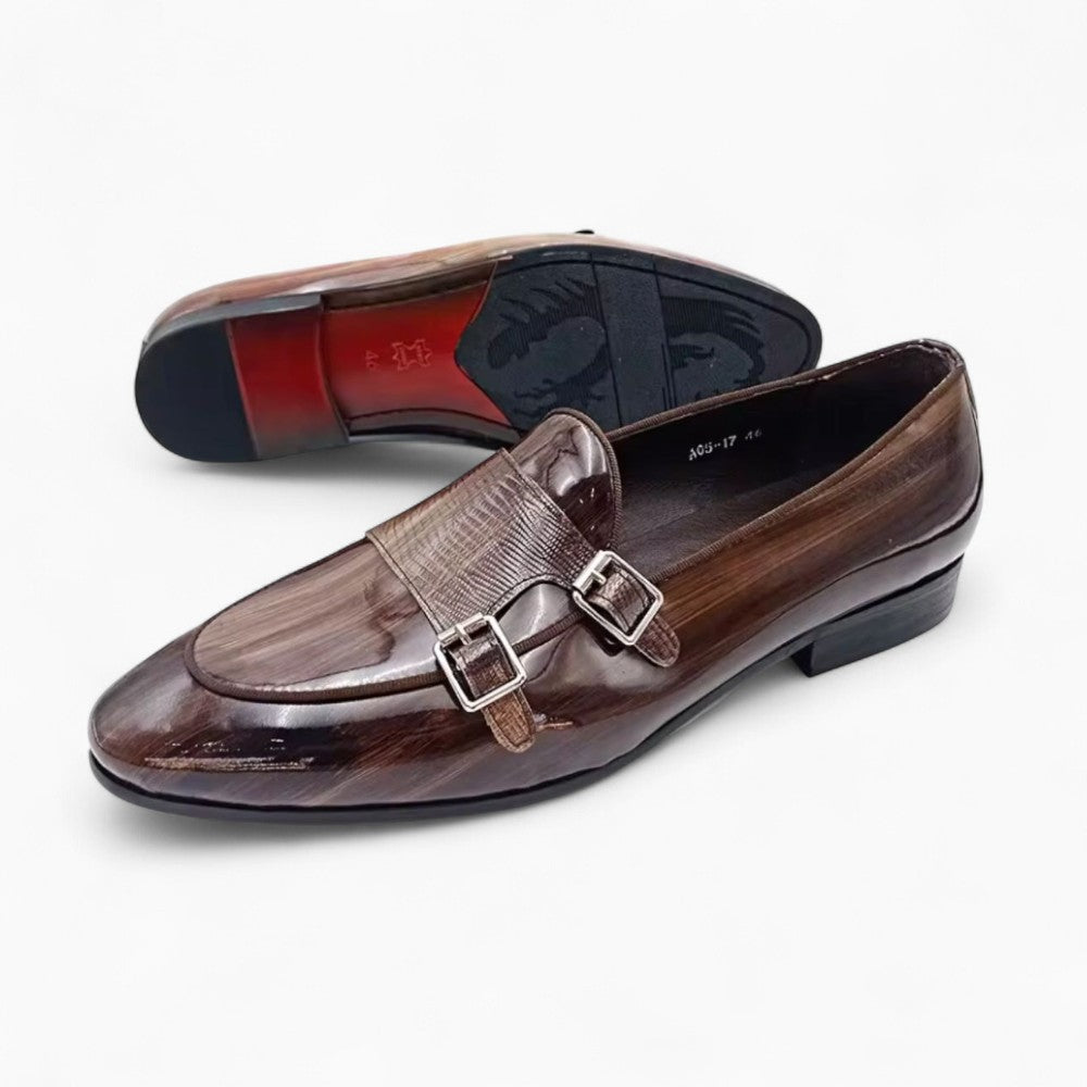 Mocassins marron à double boucle