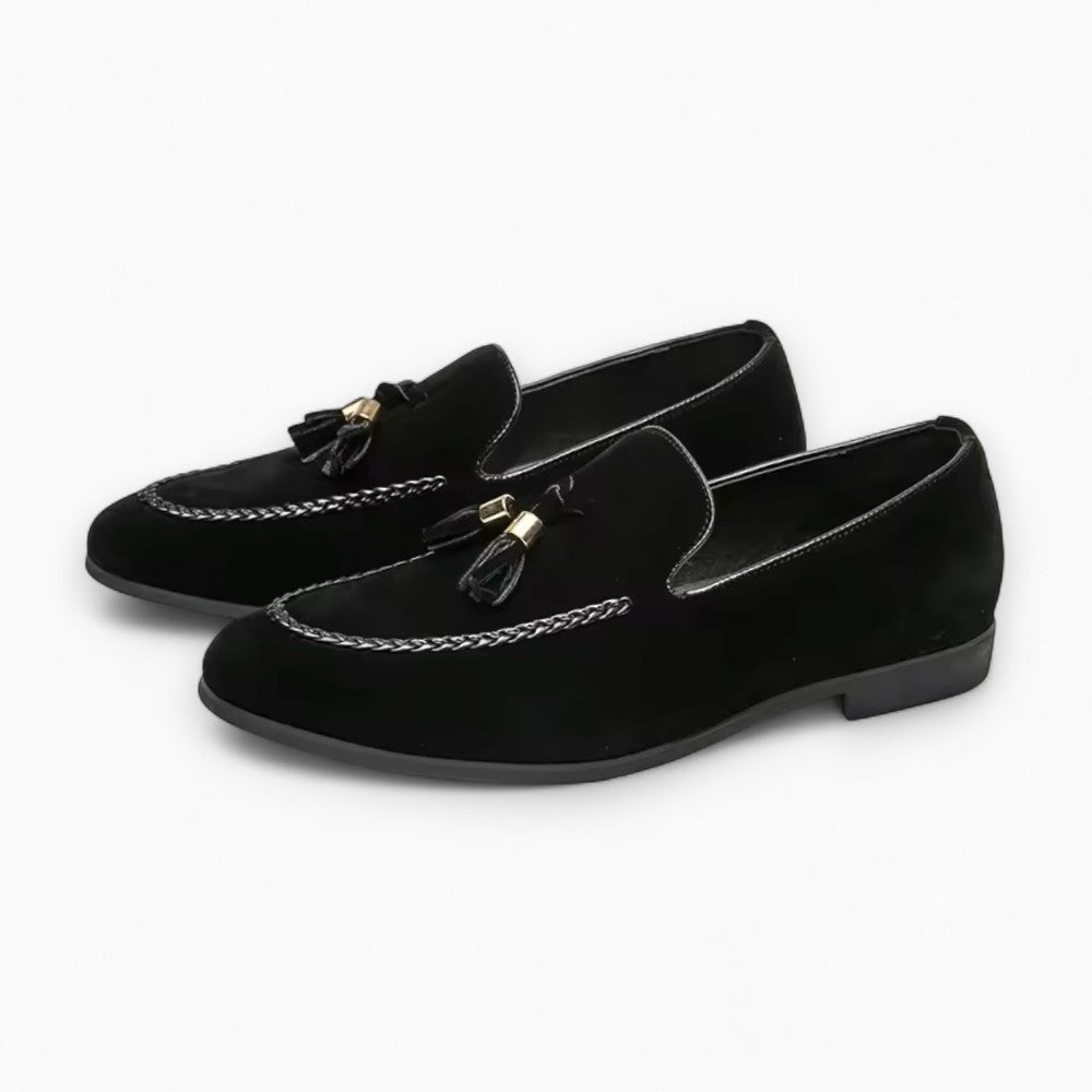 Mocassins classiques à glands effet daim en PU